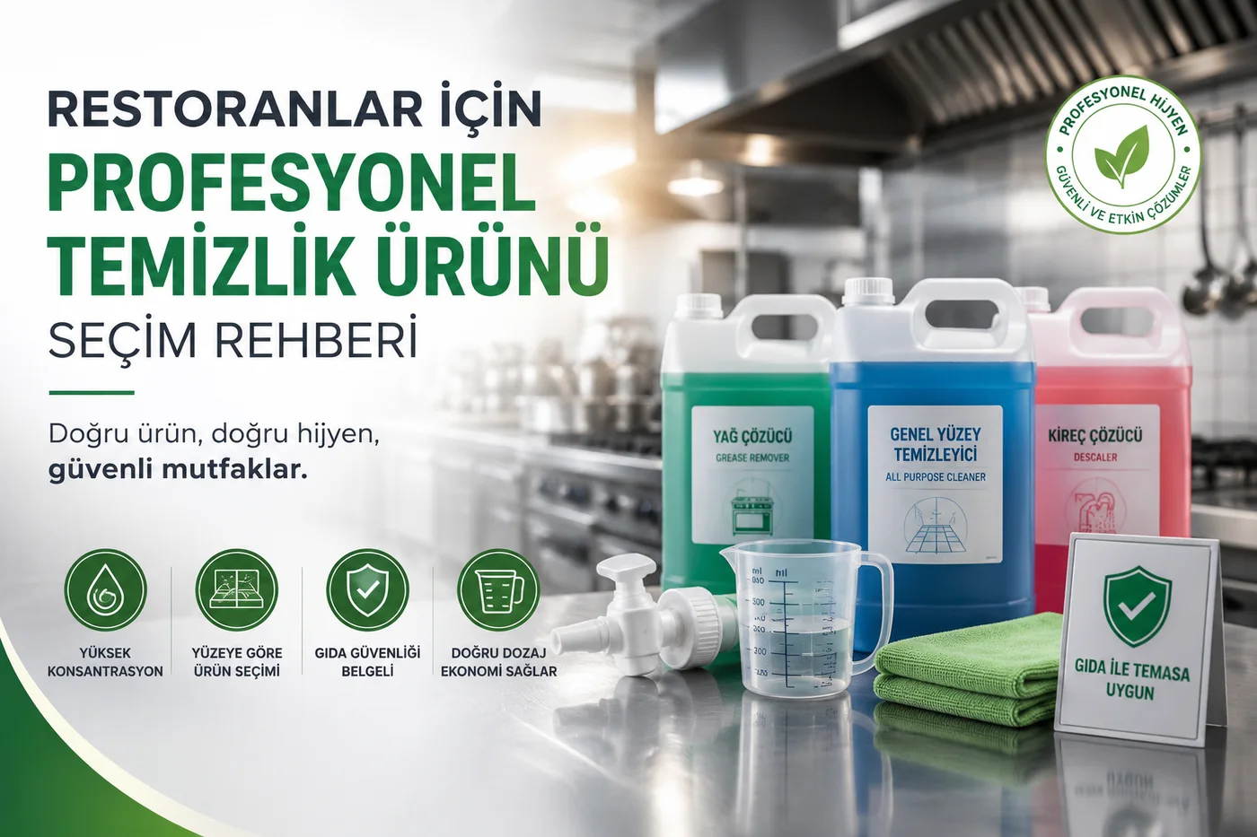 Restoranlar İçin Profesyonel Temizlik Ürünü Seçim Rehberi