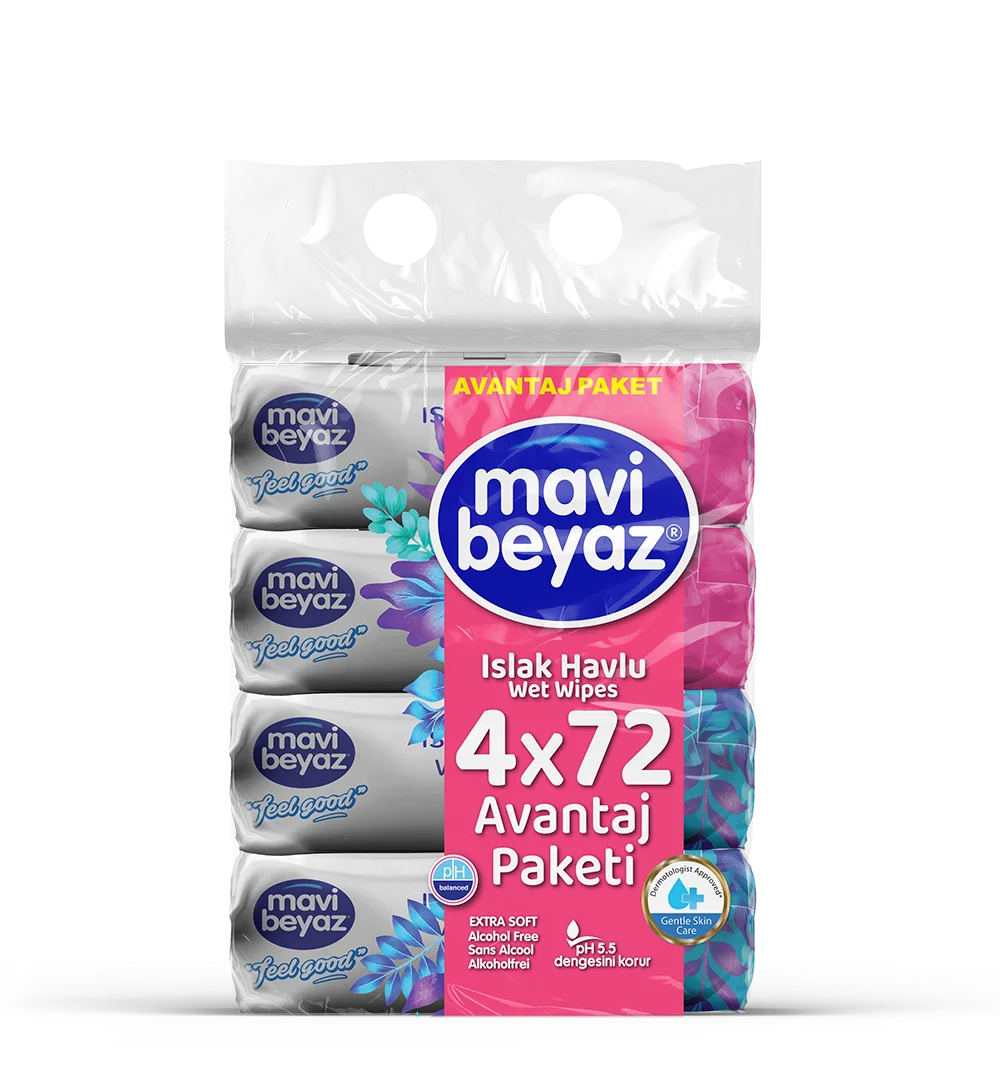 Islak Mendil Avantaj Paketi (4x72 Yaprak)