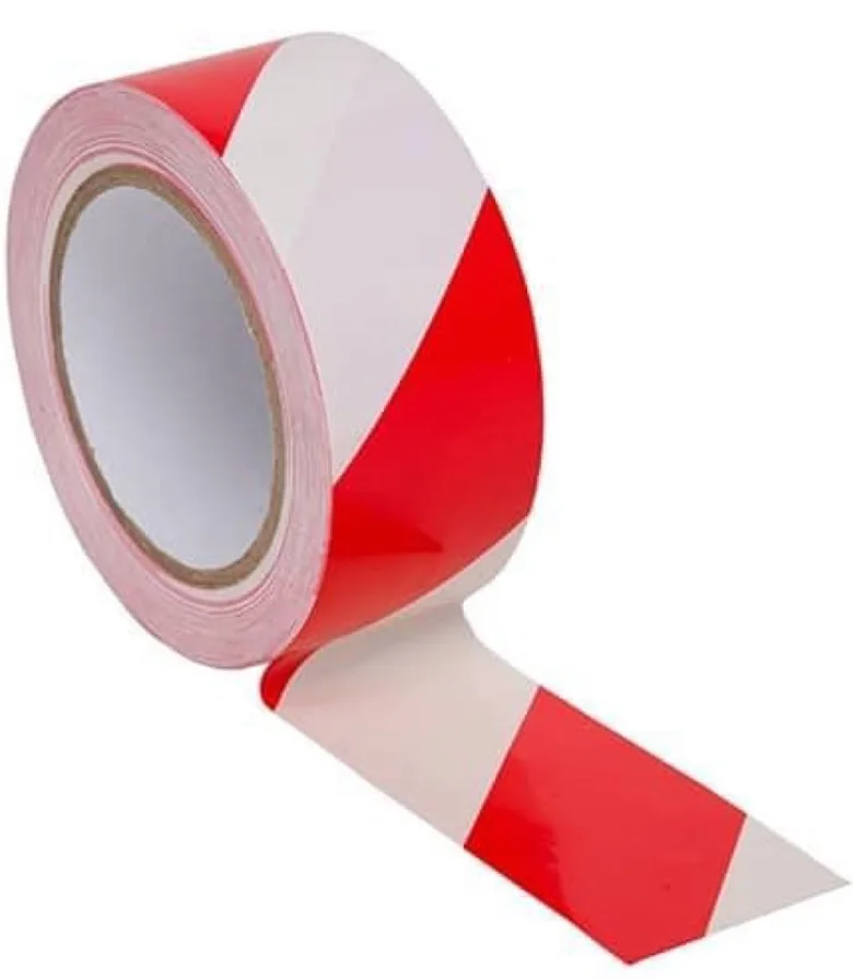 İkaz Bandı Kırmızı-Beyaz 50 mm x 30 m
