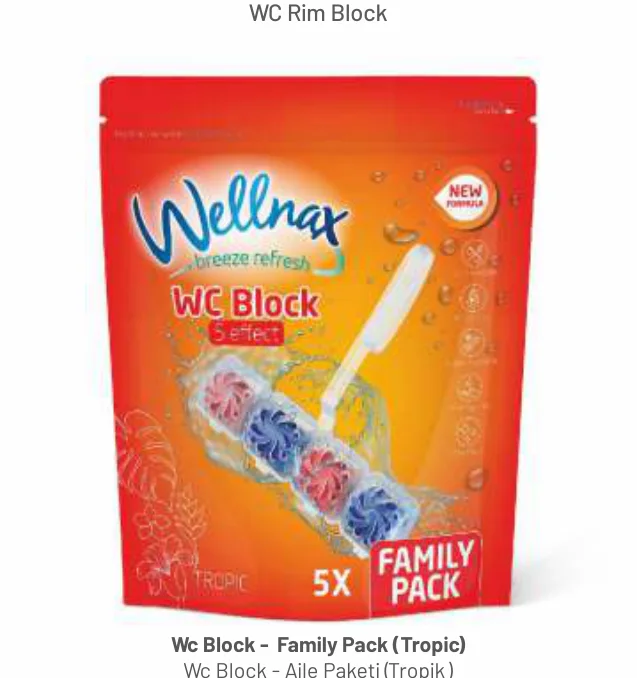 Wellnax WC Blok Aile Paketi 5x50 gr
